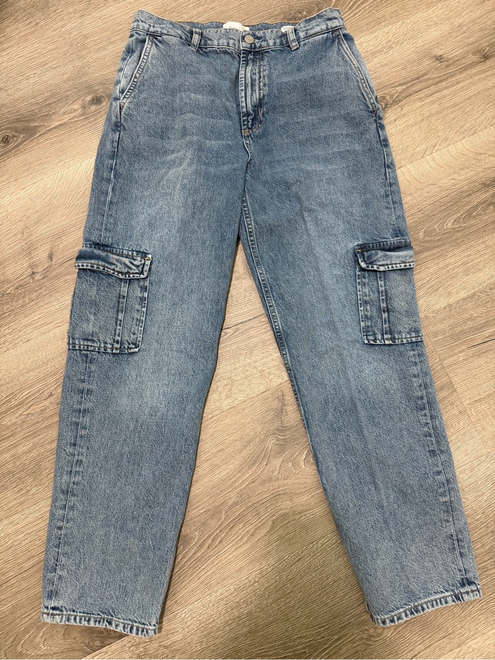 RAILS Cargo Jeans Women’s Size 27 Blue Straight Leg Utility Denim Pants